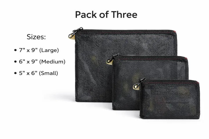 3 Pcs Set Multi Purpose Cosmetic Pouch Organizer Storage