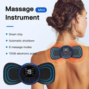 Portable EMS Mini Electric Neck Back Body Massager